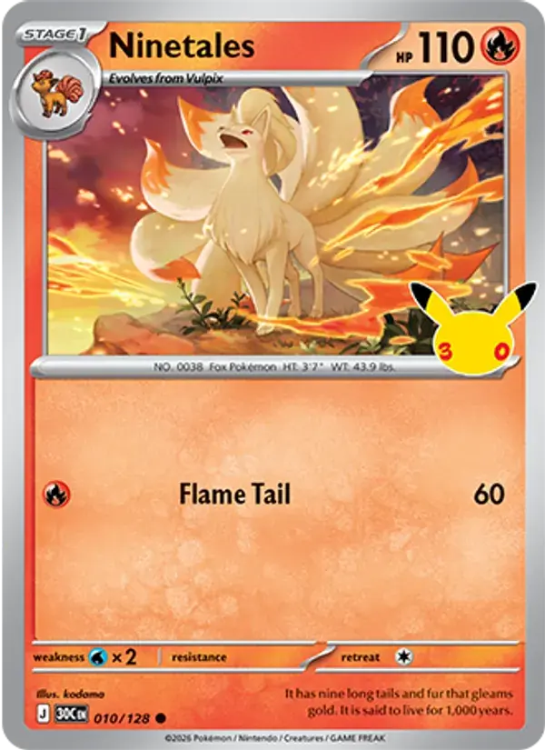 Ninetales - 010/158 - 30th Celebration
