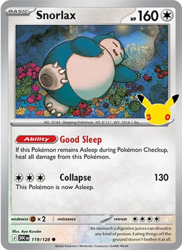 Snorlax - 119/158 - 30th Celebration