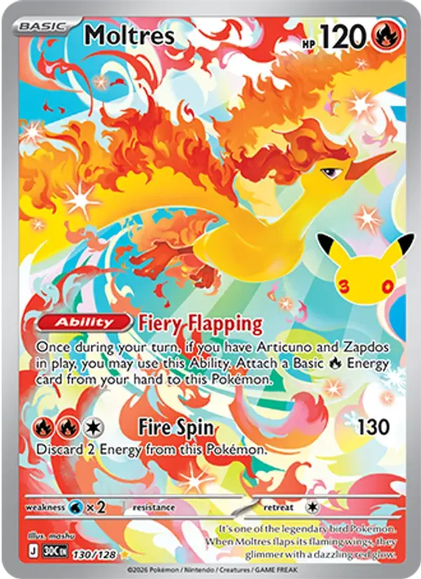 Moltres - 130/158 - 30th Celebration
