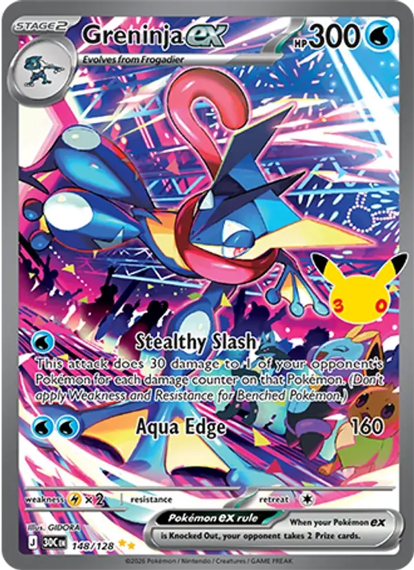 Greninja ex - 148/158 - 30th Celebration