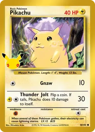 Pikachu - 014/158 - 30th Celebration