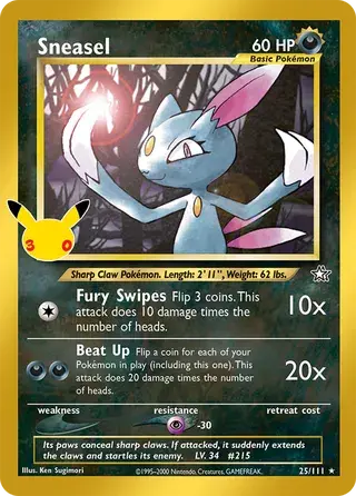 Sneasel - 007/158 - 30th Celebration