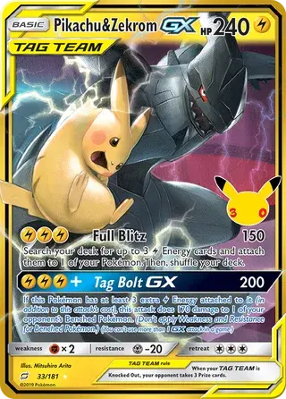 Pikachu & Zekrom GX - 008/158 - 30th Celebration