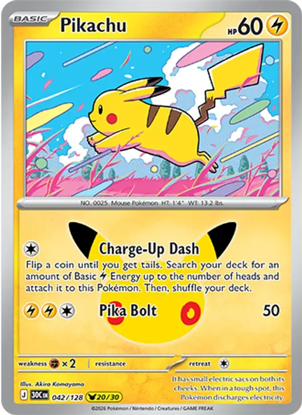 Pikachu - 042/158 - 30th Celebration