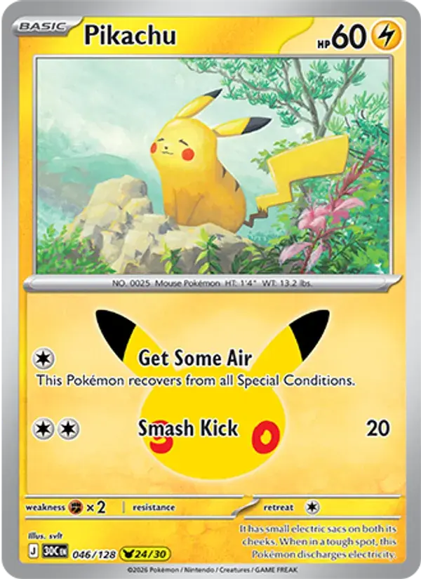 Pikachu - 046/158 - 30th Celebration