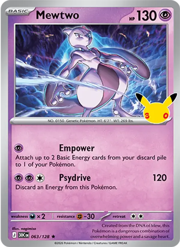 Mewtwo - 063/158 - 30th Celebration