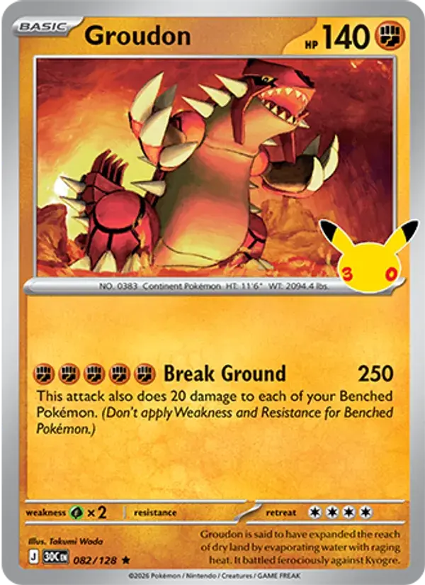 Groudon - 082/158 - 30th Celebration