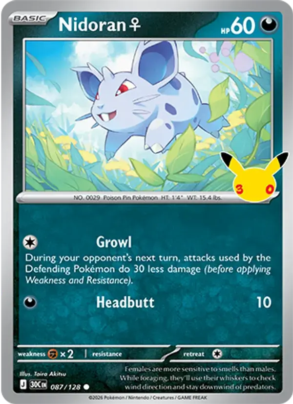 Nidoran♀ - 087/158 - 30th Celebration