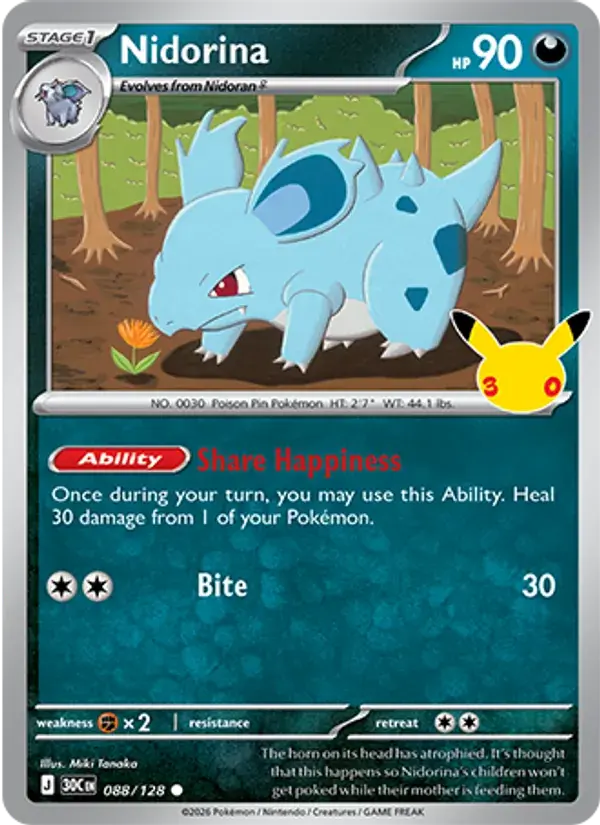 Nidorina - 088/158 - 30th Celebration