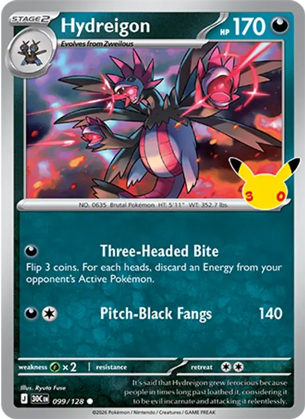 Hydreigon - 099/158 - 30th Celebration