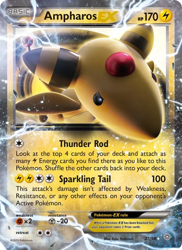 Ampharos EX - 27/101 - Ancient Origins