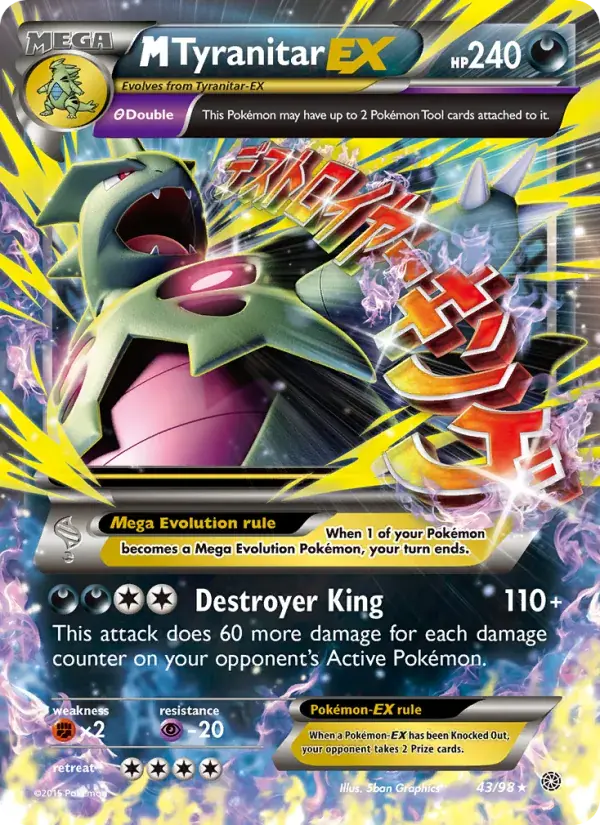 M Tyranitar EX - 43/101 - Ancient Origins