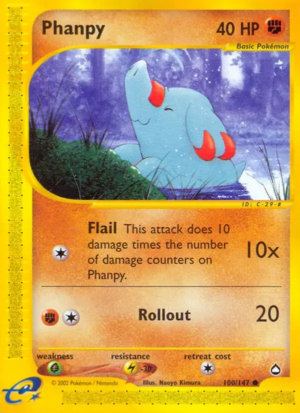 Phanpy - 100/186 - Aquapolis