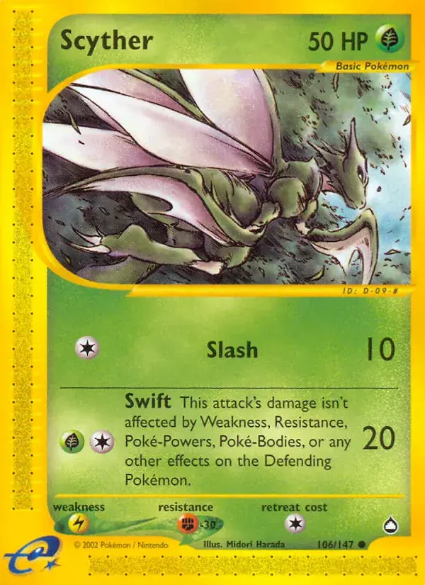Scyther - 106/186 - Aquapolis
