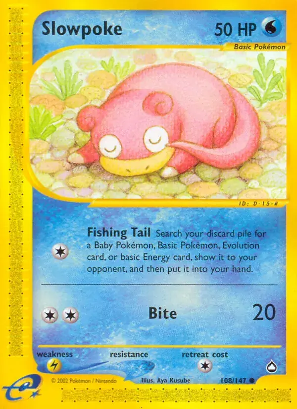 Slowpoke - 108/186 - Aquapolis