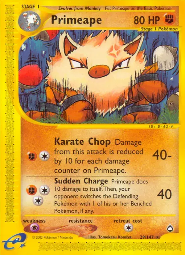 Primeape - 29/186 - Aquapolis