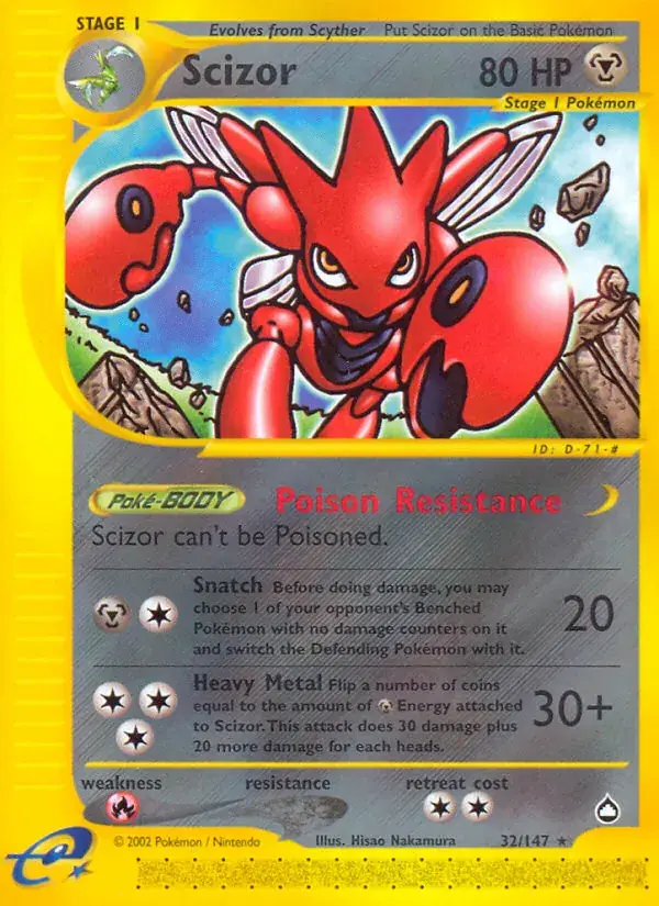 Scizor - 32/186 - Aquapolis