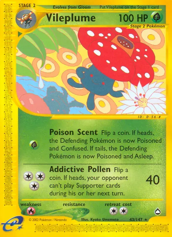 Vileplume - 43/186 - Aquapolis