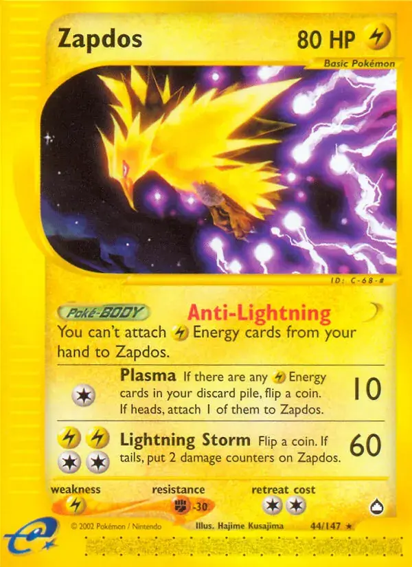 Zapdos - 44/186 - Aquapolis