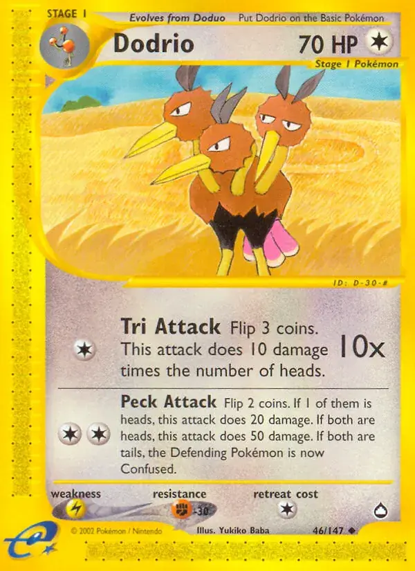 Dodrio - 46/186 - Aquapolis