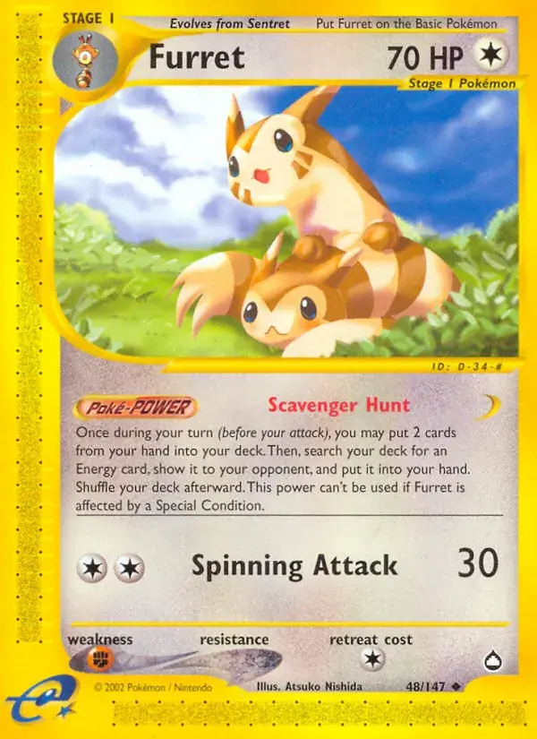 Furret - 48/186 - Aquapolis