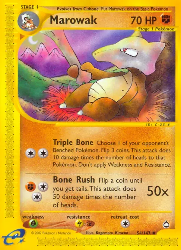 Marowak - 54/186 - Aquapolis