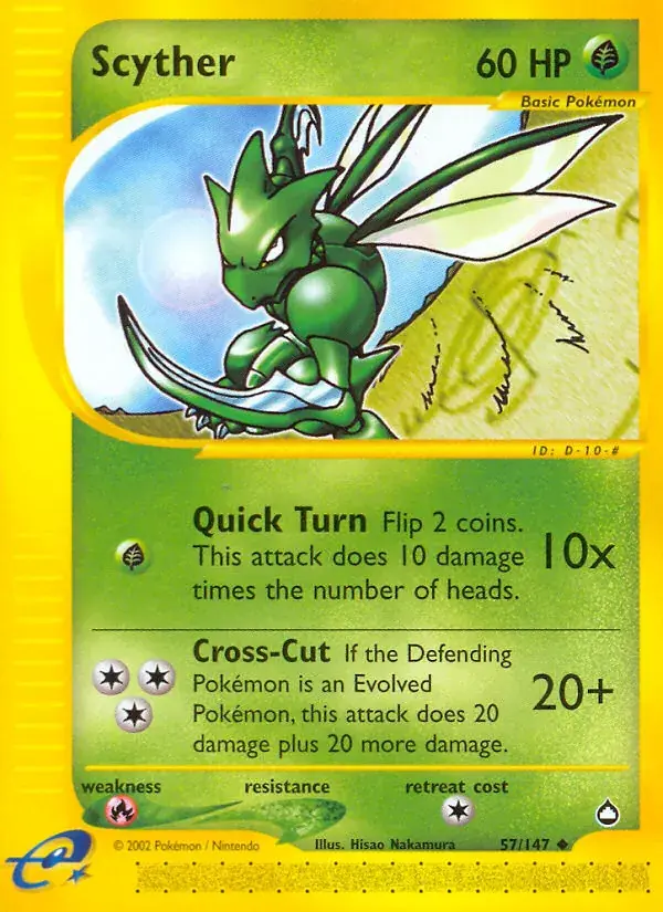 Scyther - 57/186 - Aquapolis