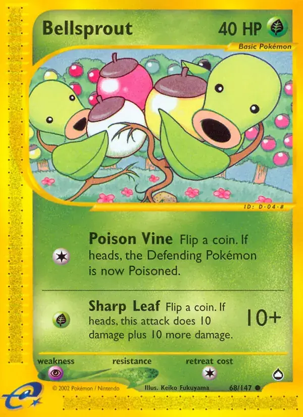 Bellsprout - 68/186 - Aquapolis