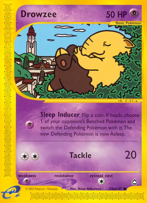 Drowzee - 74a/186 - Aquapolis