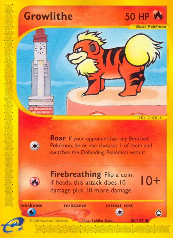 Growlithe - 80/186 - Aquapolis