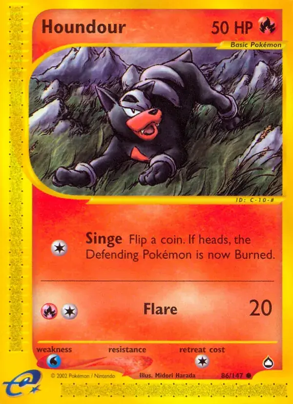 Houndour - 86/186 - Aquapolis