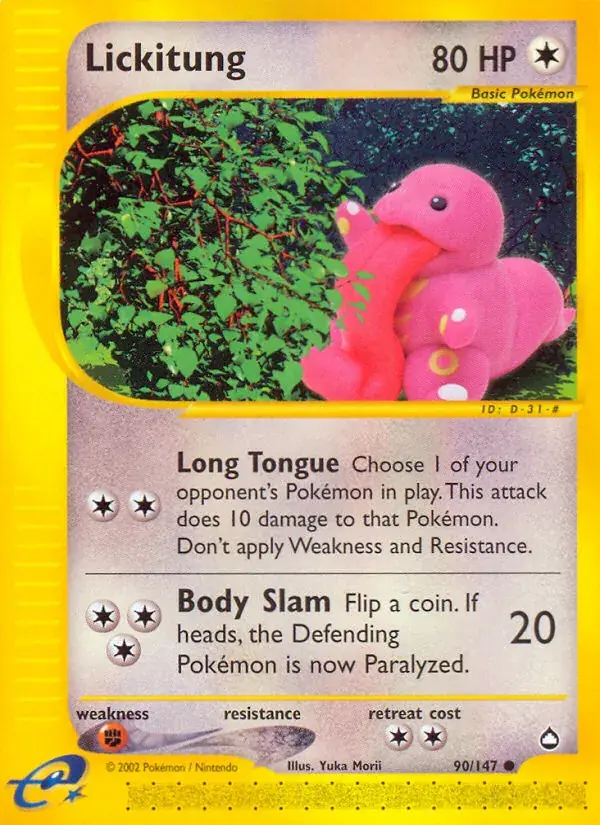 Lickitung - 90/186 - Aquapolis