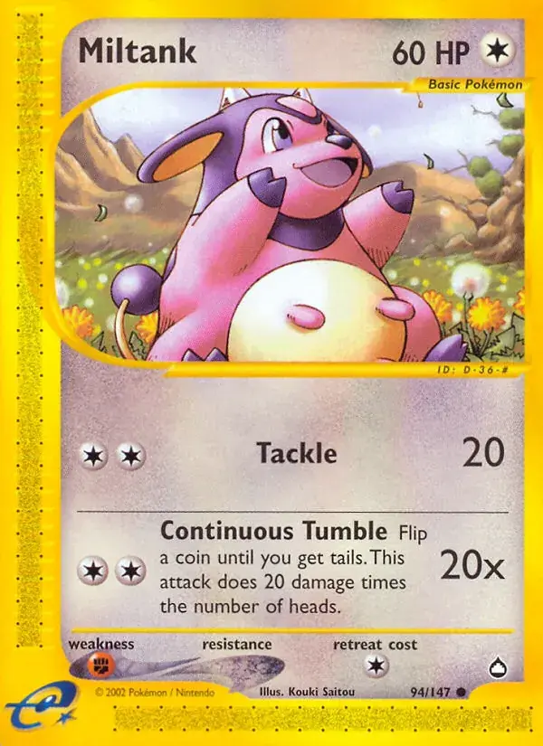 Miltank - 94/186 - Aquapolis