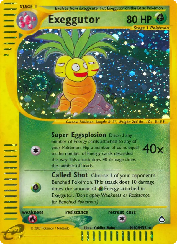 Exeggutor - H10/186 - Aquapolis