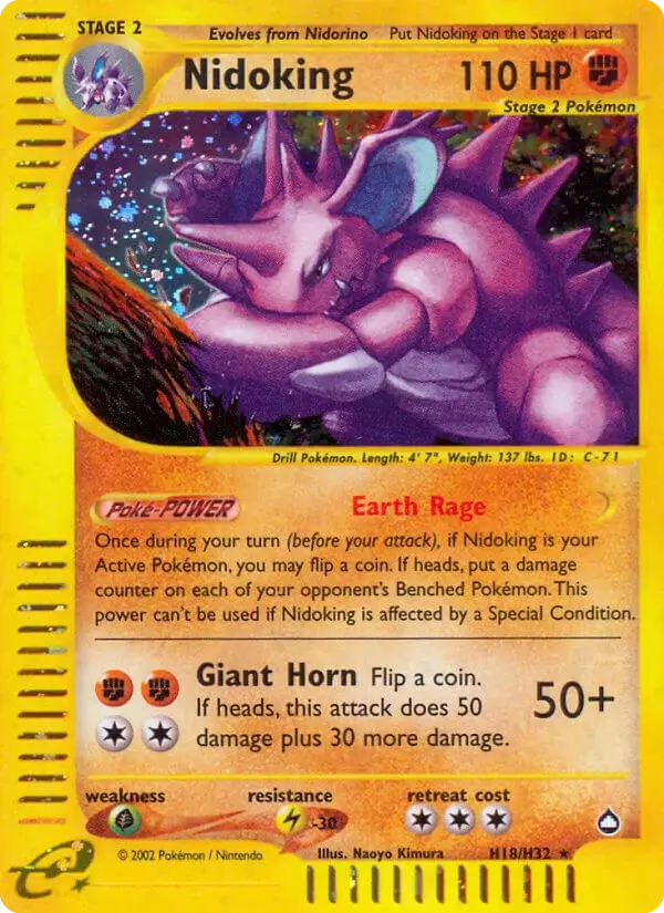 Nidoking - H18/186 - Aquapolis