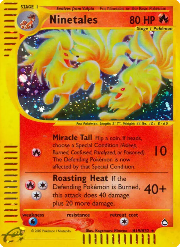 Ninetales - H19/186 - Aquapolis