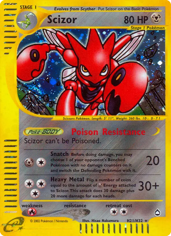 Scizor - H21/186 - Aquapolis
