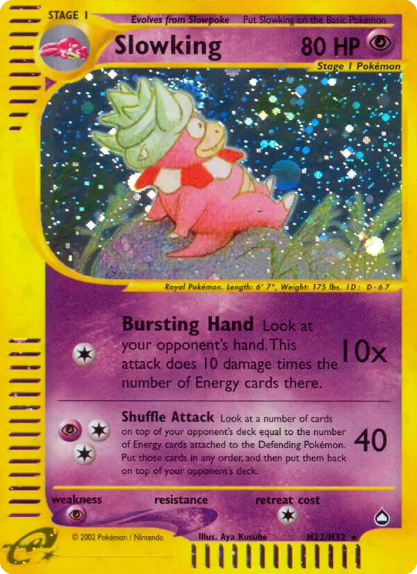 Slowking - H22/186 - Aquapolis