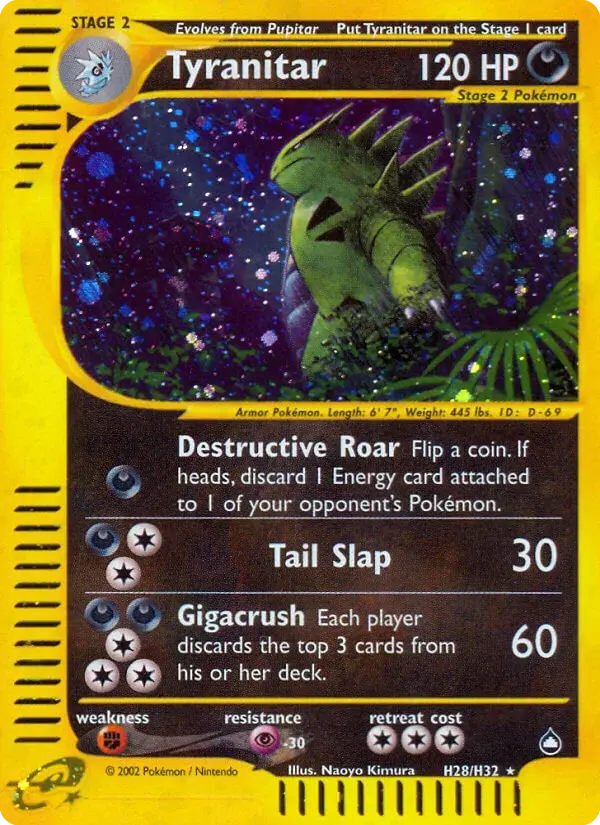 Tyranitar - H28/186 - Aquapolis