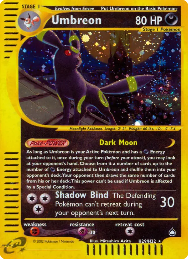Umbreon - H29/186 - Aquapolis