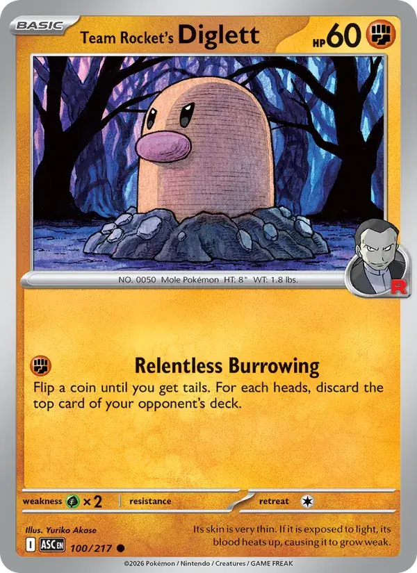 Team Rocket's Diglett - 100/295 - Ascended Heroes