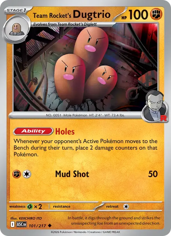 Team Rocket's Dugtrio - 101/295 - Ascended Heroes