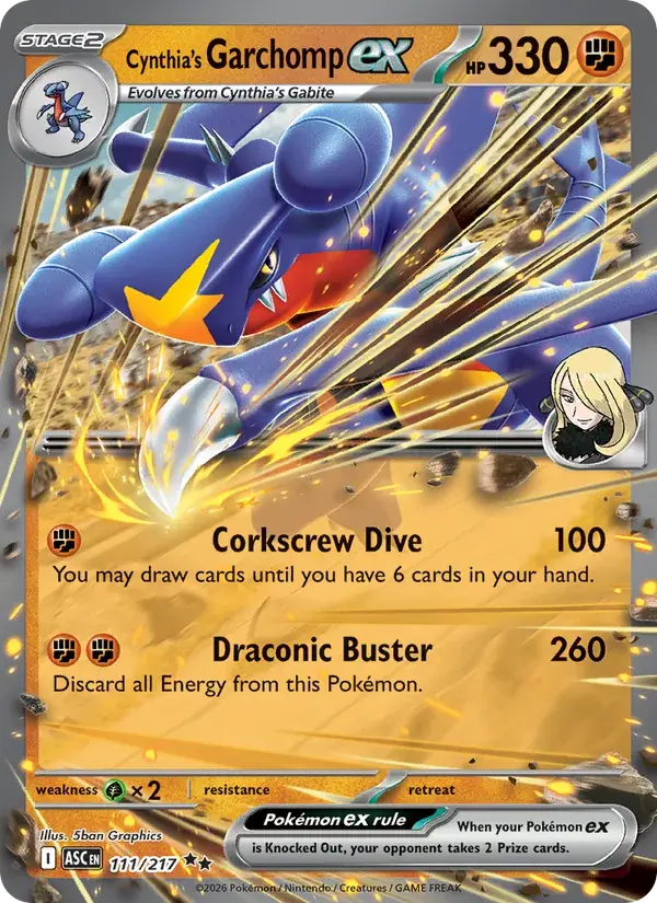 Cynthia's Garchomp ex - 111/295 - Ascended Heroes
