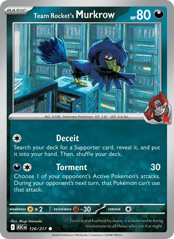 Team Rocket's Murkrow - 126/295 - Ascended Heroes
