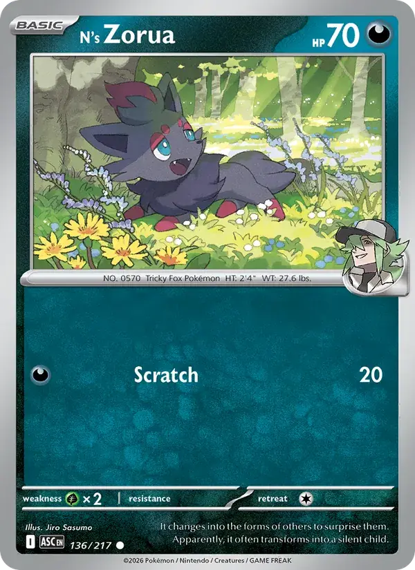 N's Zorua - 136/295 - Ascended Heroes