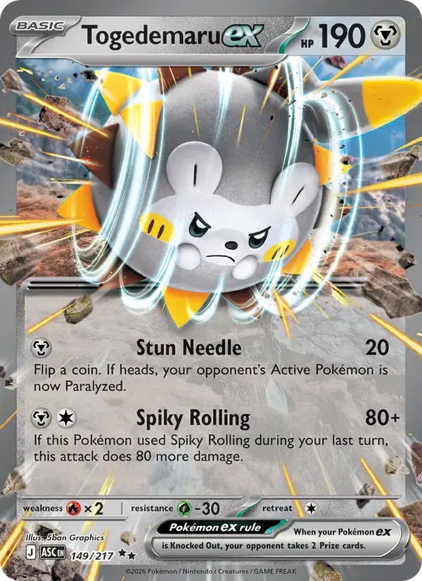 Togedemaru ex - 149/295 - Ascended Heroes