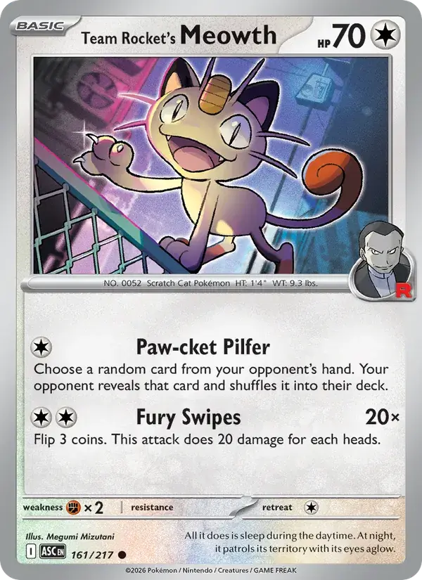 Team Rocket's Meowth - 161/295 - Ascended Heroes