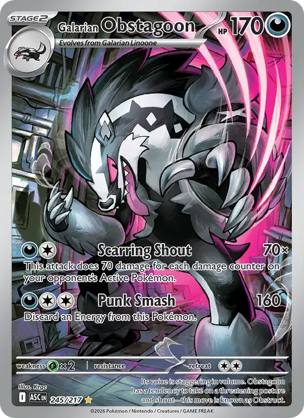 Galarian Obstagoon - 245/295 - Ascended Heroes