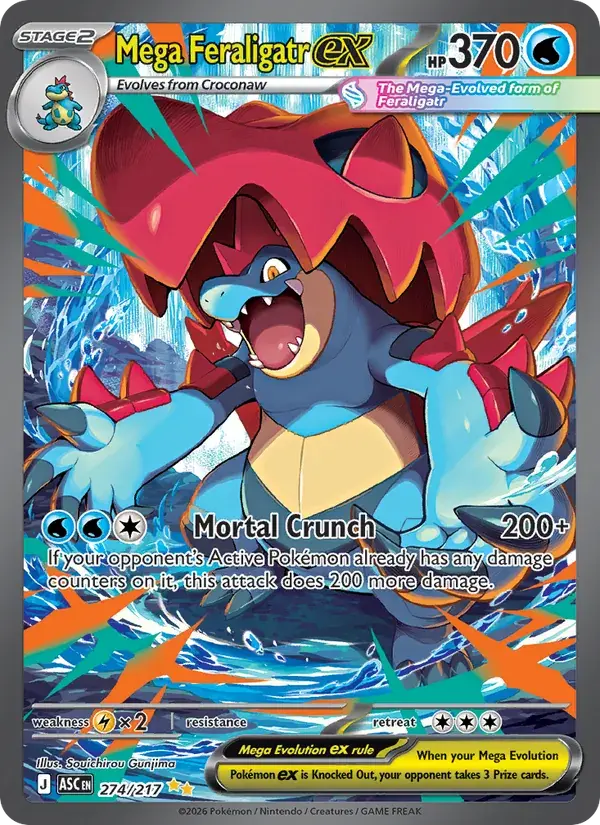 Mega Feraligatr ex - 274/295 - Ascended Heroes