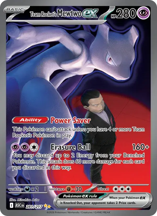 Team Rocket's Mewtwo ex - 281/295 - Ascended Heroes